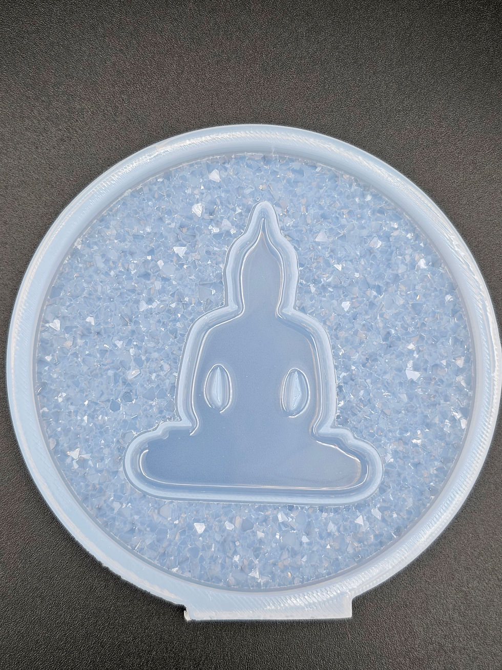 Miniatura: Druzy/shiny Buddha coaster mold