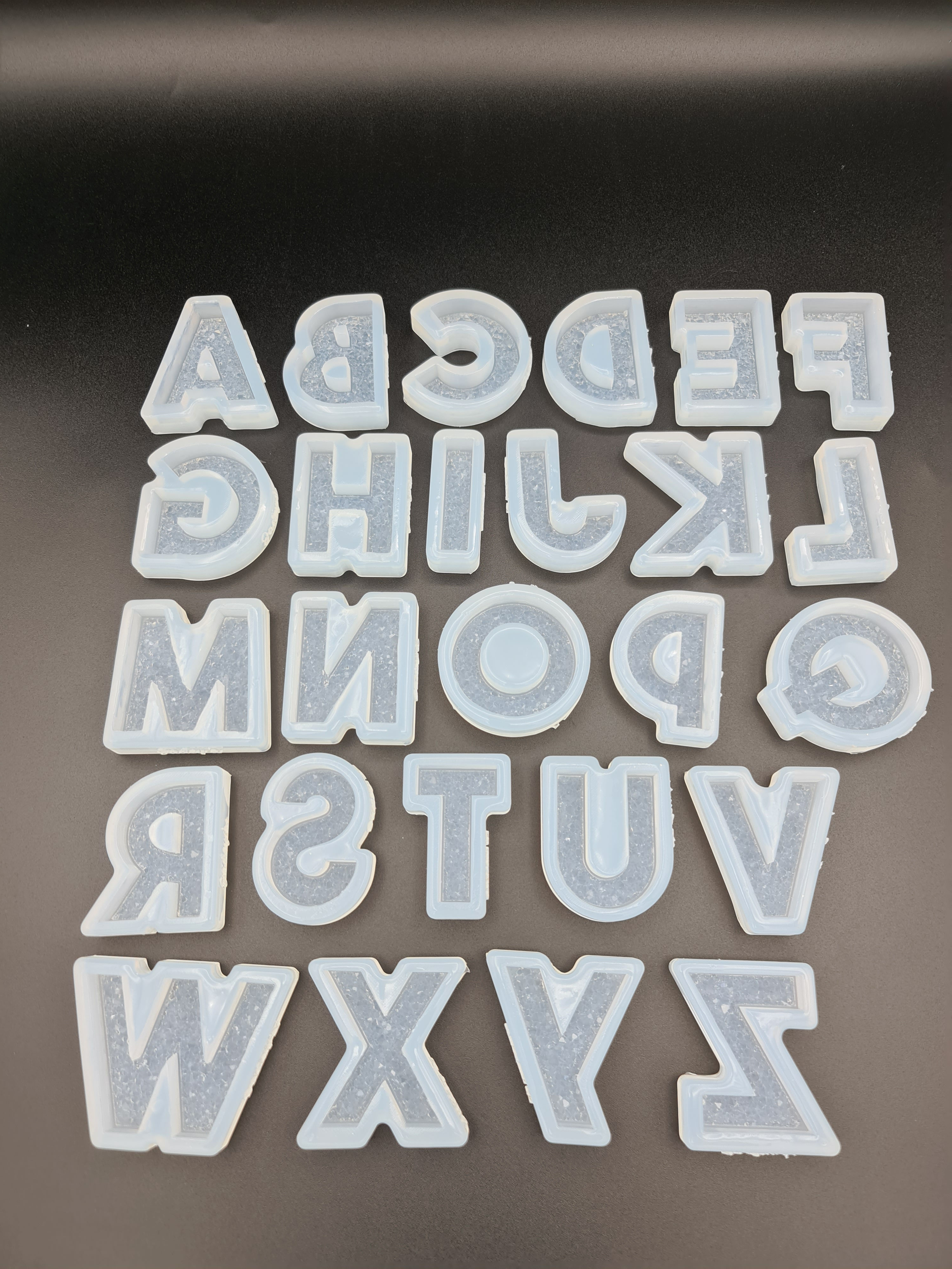 Set of Druzy Alphabet molds