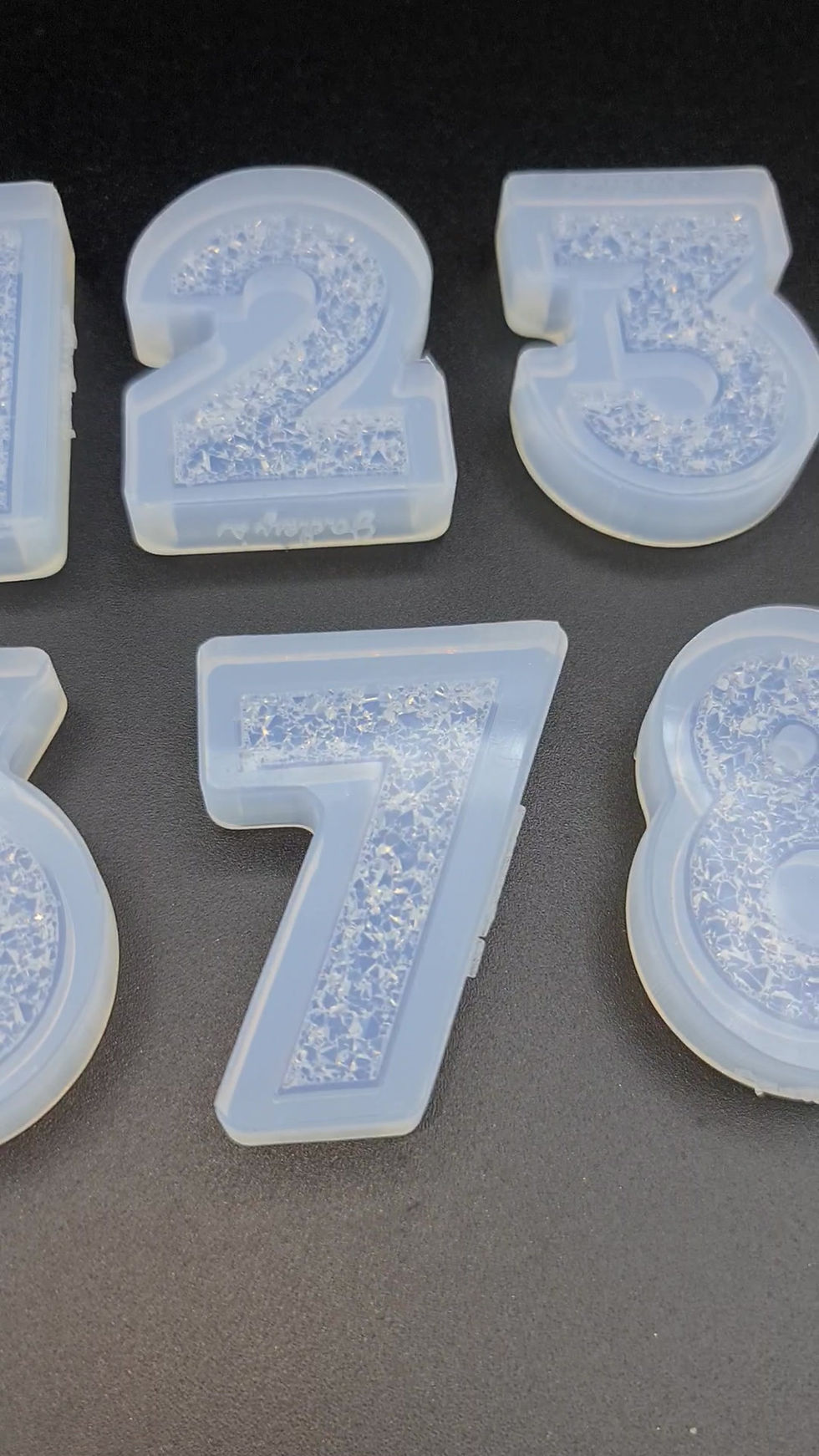 Thumbnail: Set of druzy number molds 0-9