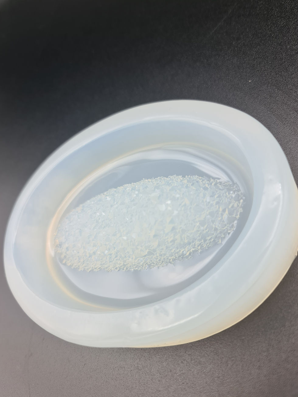 Miniaturbild: Oval druzy paperweight/trinket mold