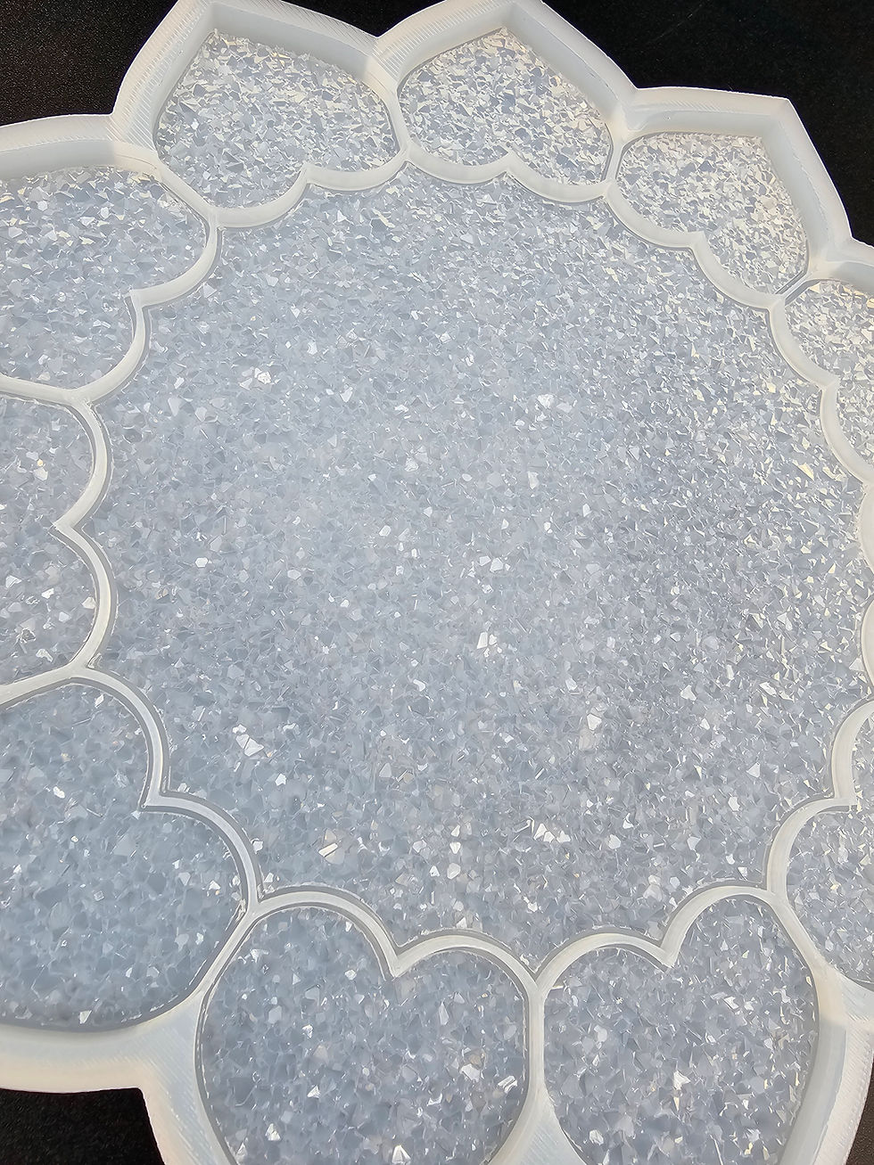 Miniature : Druzy hearts tray mold