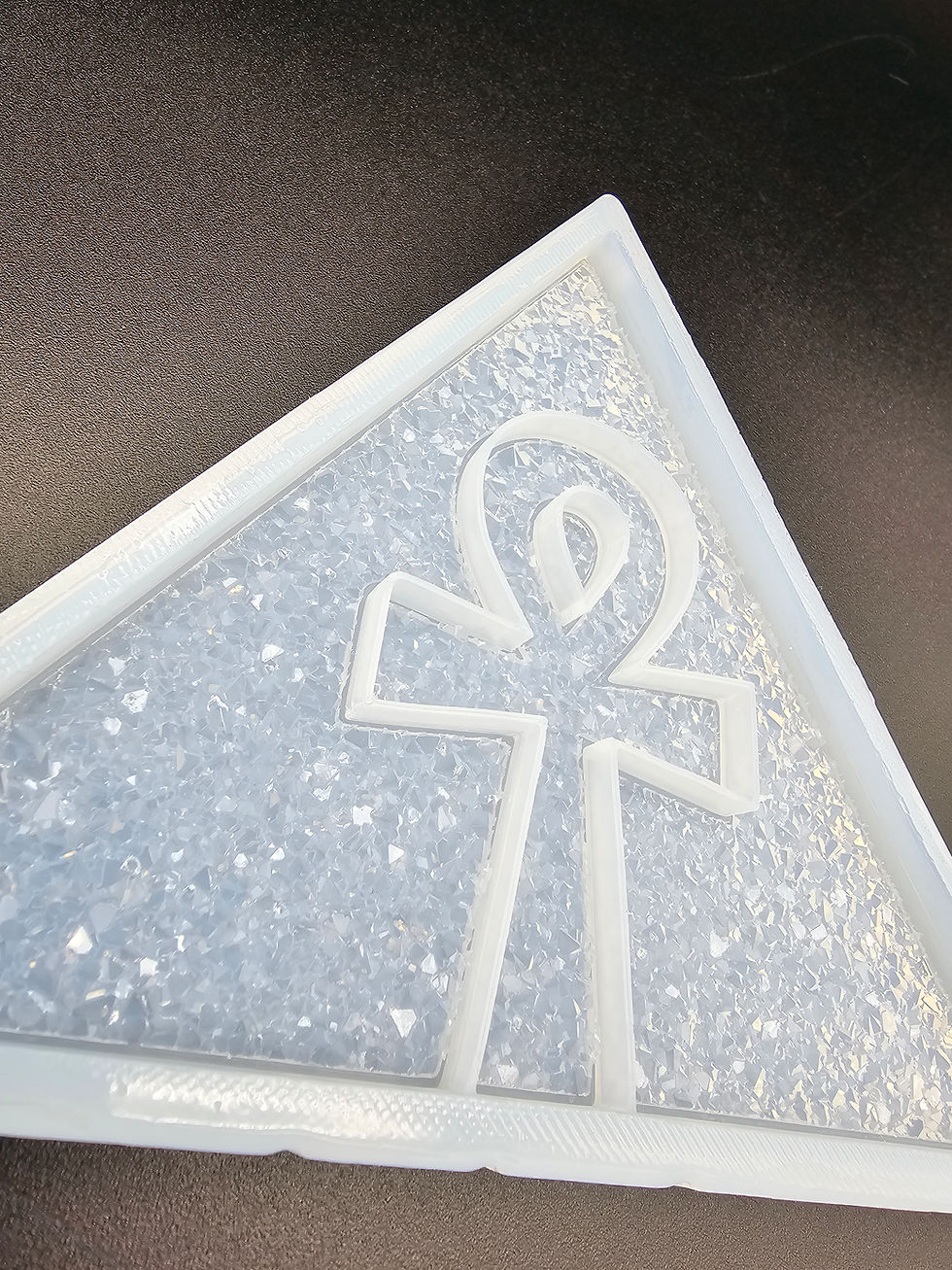 Thumbnail: Druzy pyramid-Ankh mold