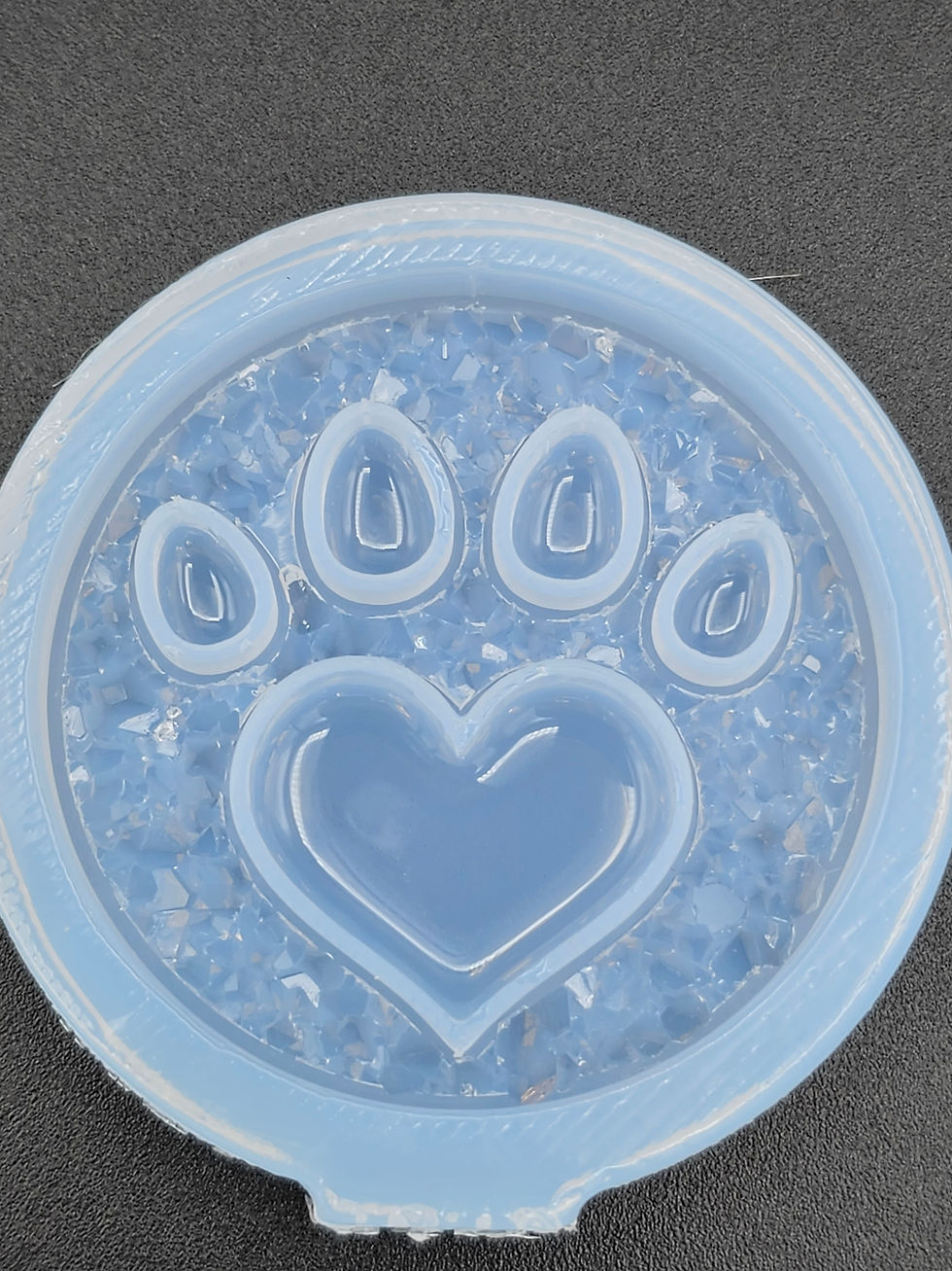 Miniature : Small Druzy/shiny paw mold