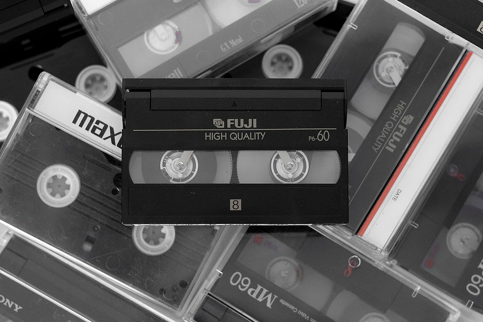 Miniature : Cassettes (VHS,V8, HI8, D8)