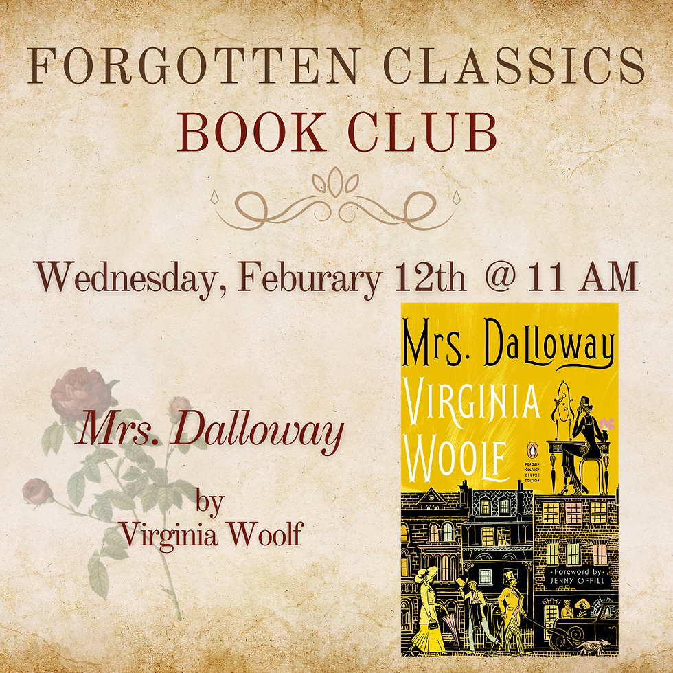 Forgotten Classics Book Club