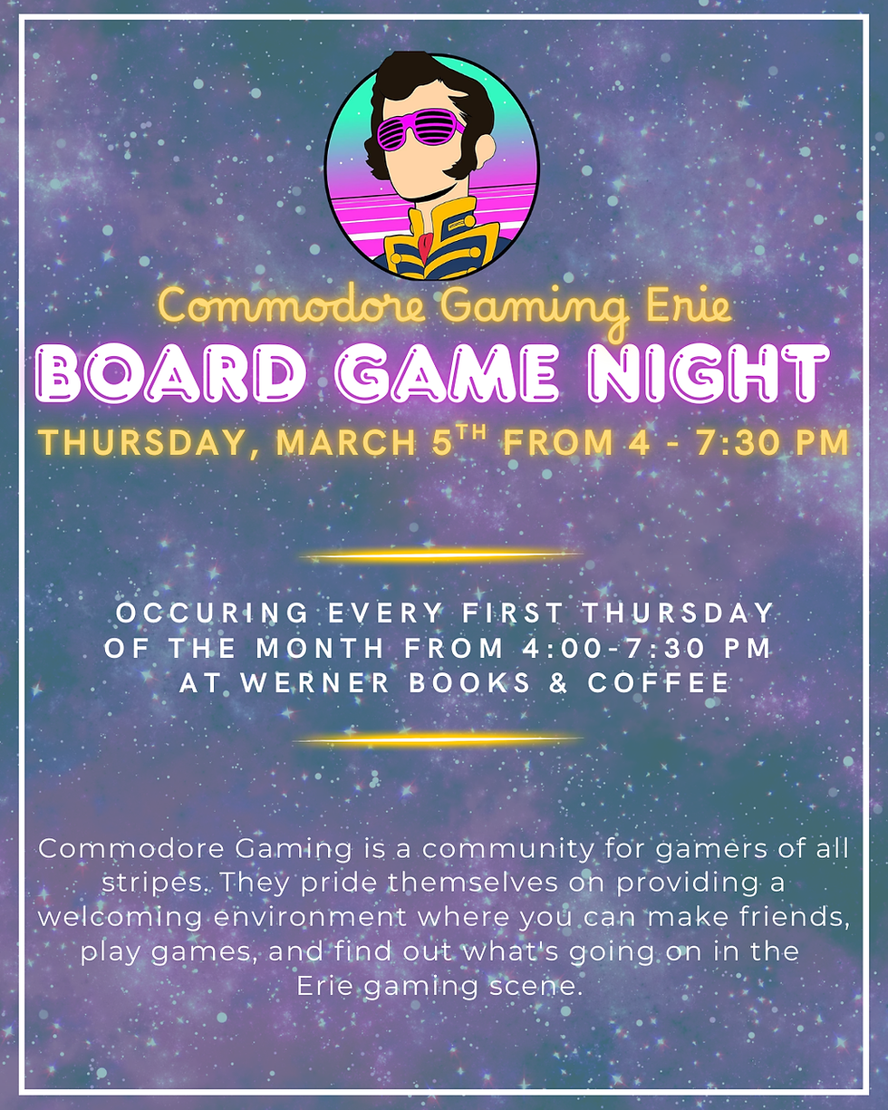 Commodore Gaming Erie Board Game Night