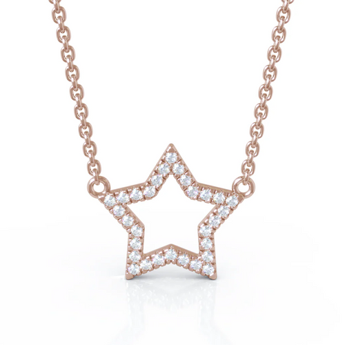14K Gold Diamond Star Necklace | Yuriys Jewelry
