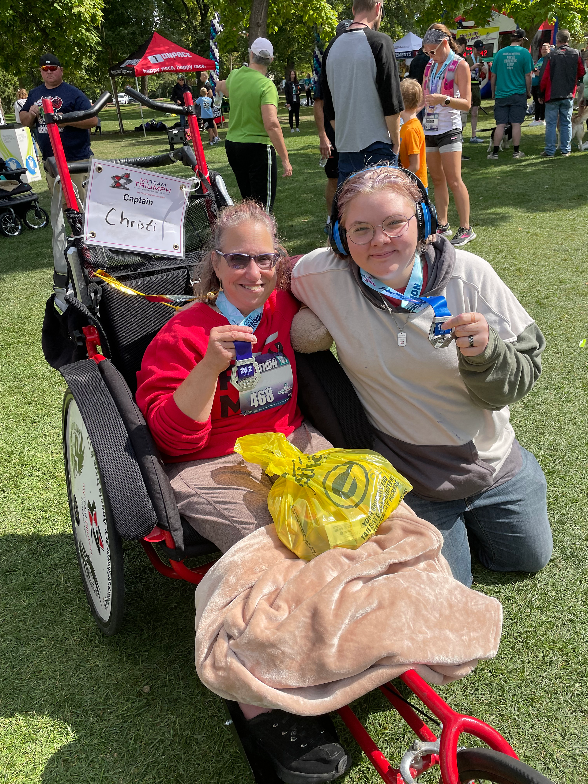 Mom & Daughter showcase medals
