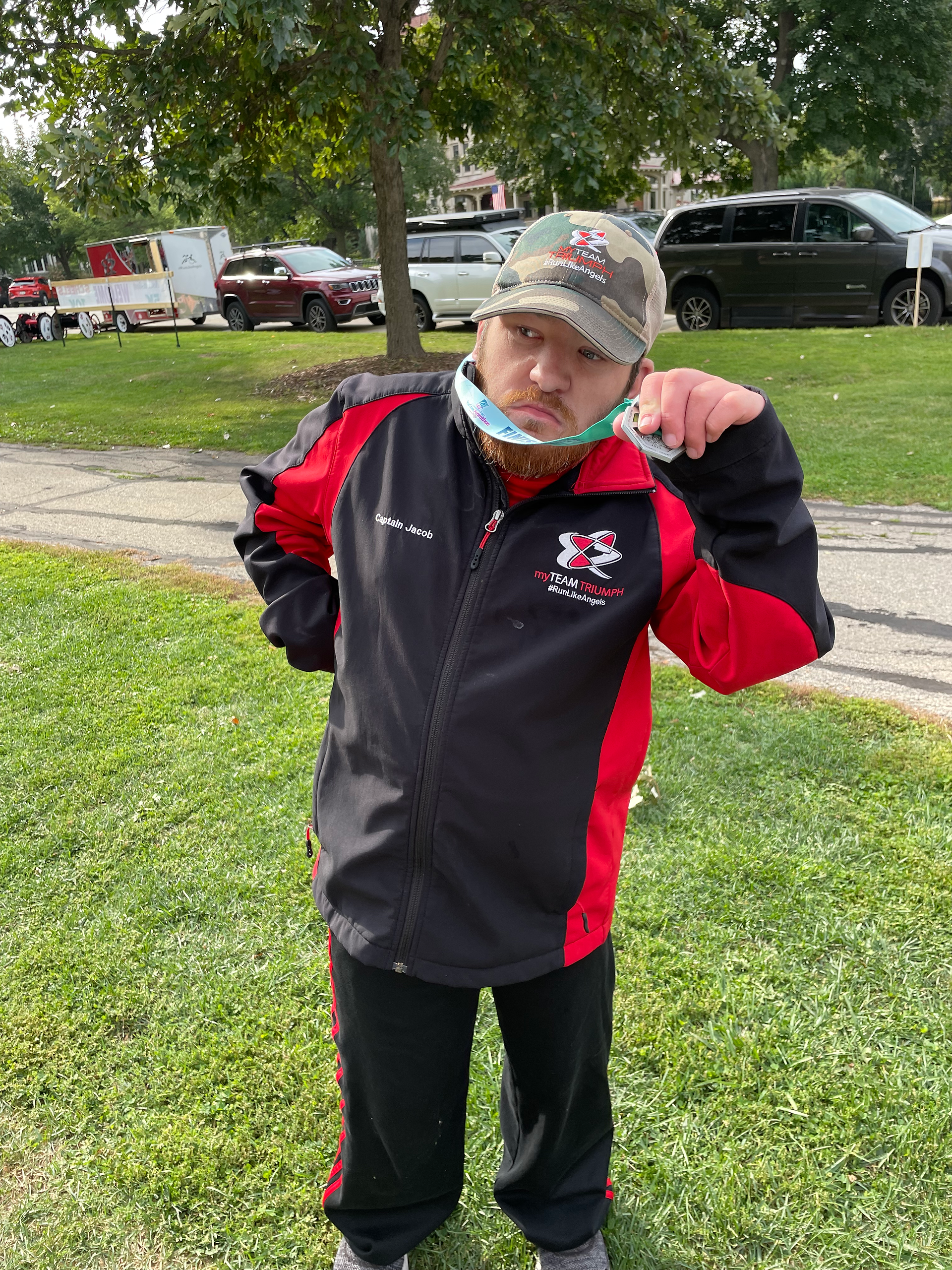 Captain Jacob showcases medal