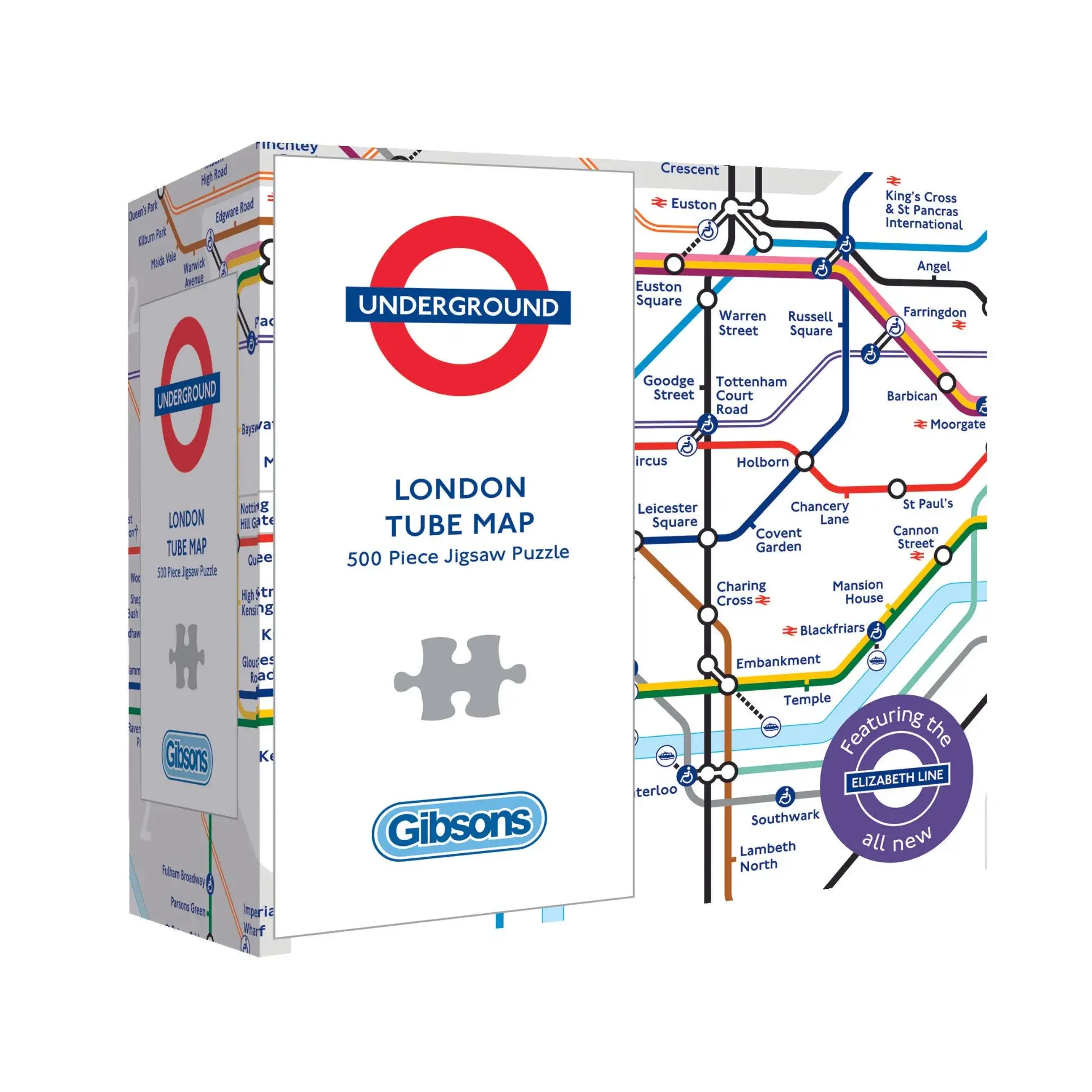 Gibson - London Tube Map 500 Piece Jigsaw Puzzle