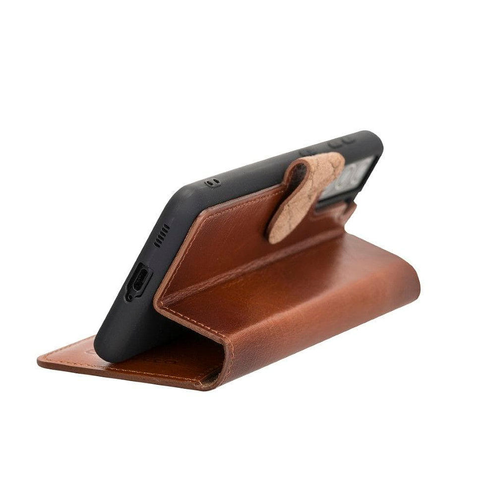 Thumbnail: Non-Detachable Leather Wallet Cases for Samsung Galaxy S21 Series
