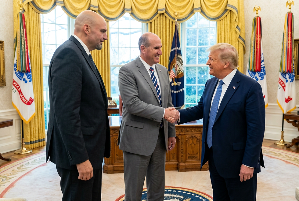 Firefly_Gemini Flash_show me meeting President Trump in the Oval Office with Senator John