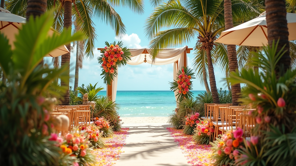 Captivating Wedding Moments: Tropical Indian Theme Showcase