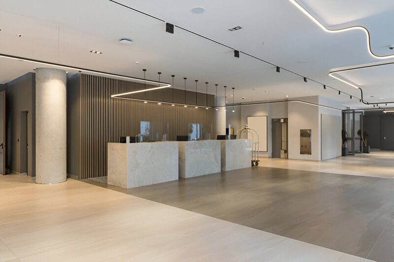 illuminated ceiling reception