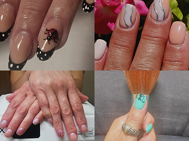 Photos showcasing nail services provided by our nail technician.