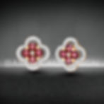 LILAC EARRINGS - RHODOLITE