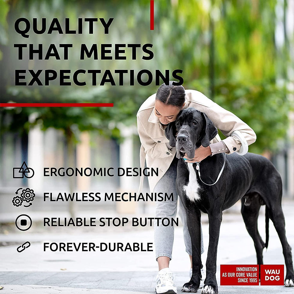 Thumbnail: White Hands Free Retractable Dog Leash for Small Medium and Large Dogs 9.5 Ft