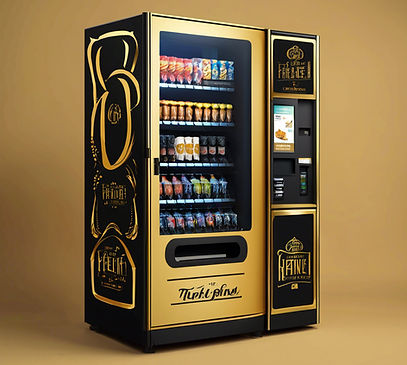 Image of a vending machine with black & gold branding.jpg