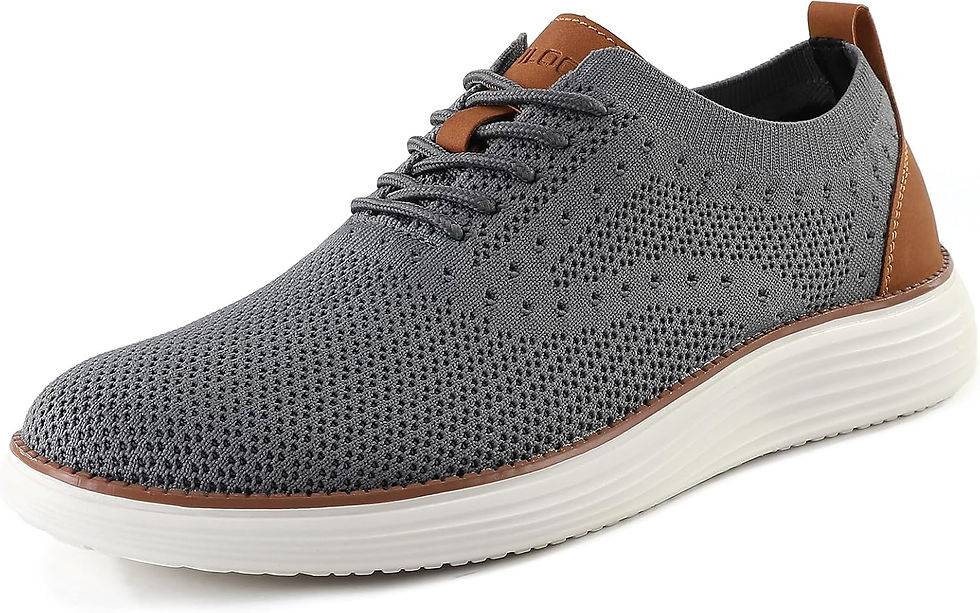 Thumbnail: VILOCY Men's Casual Dress Sneakers Oxfords Business Mesh Breathable Walking Sho