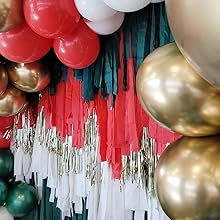 Thumbnail: Sugoiti Christmas Balloons Garland Arch Kit Tree 200PCS Red Green Metallic Gold