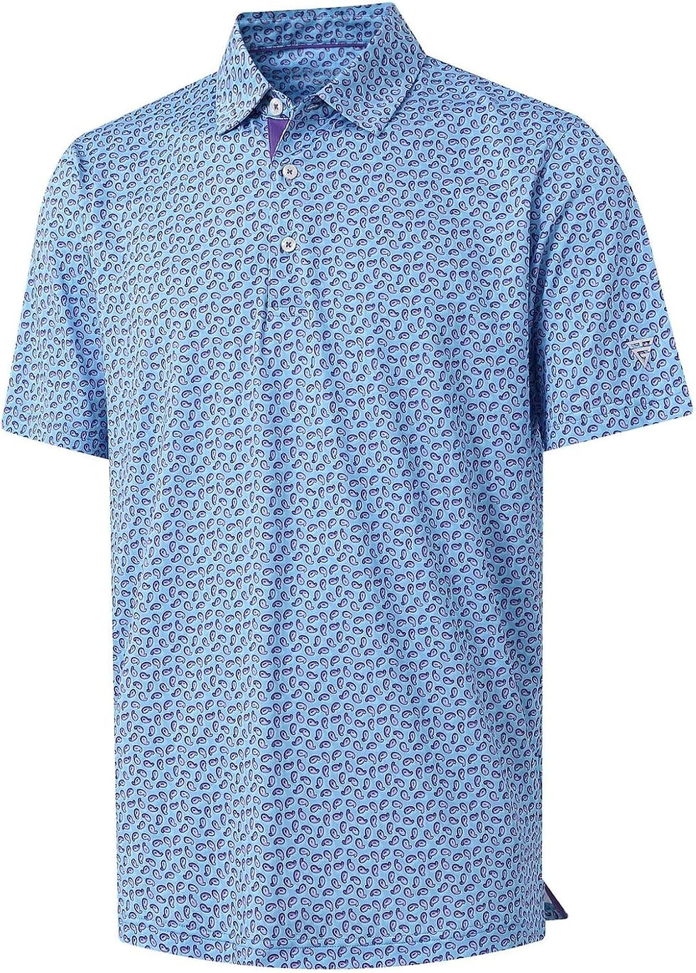 Thumbnail: M MAELREG Mens Golf Shirt Short Sleeve Dry Fit Print Moisture Wicking Performan