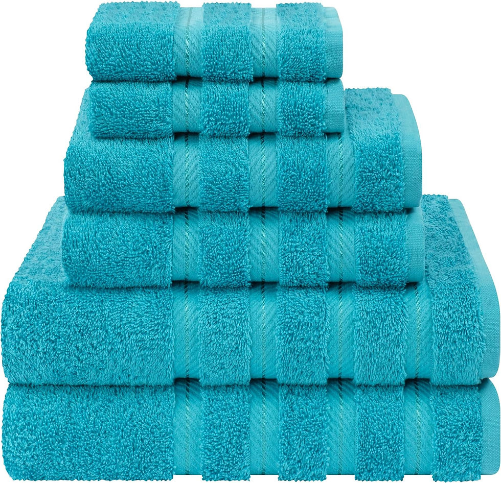 Thumbnail: American Soft Linen Luxury 6 Piece Towel Set, 2 Bath Towels 2 Hand Towels 2 Was