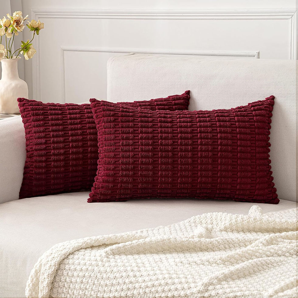 Thumbnail: MIULEE Pack of 2 Corduroy Decorative Throw Pillow Covers 18x18 Inch Soft Boho S