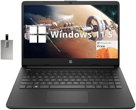 Thumbnail: HP Stream 14" HD BrightView Laptop, Intel Celeron N4120, 16GB RAM, 256GB Storag