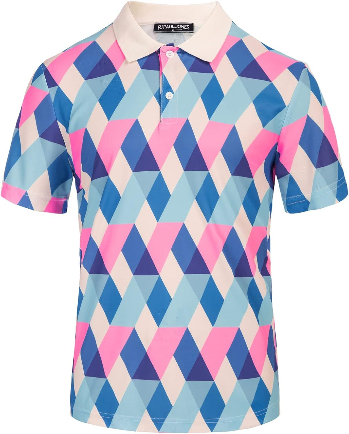 PJ PAUL JONES Mens Polo Shirt Short Sleeve Performance Golf Polo Shirts Daily C