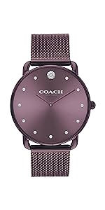 Thumbnail: Coach Elliot Women's Watch - 2H Quartz Watch with Genuine Leather - Water Resis