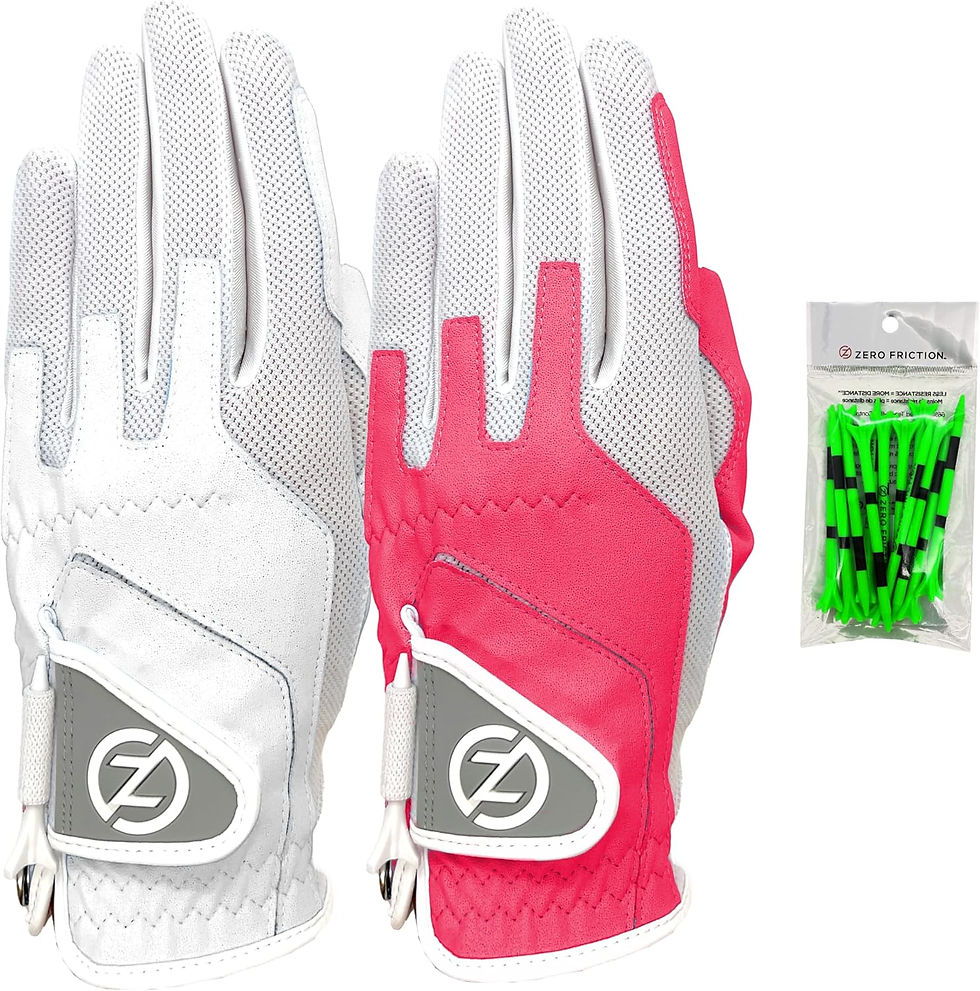 Thumbnail: Zero Friction Ladies Compression-Fit Synthetic Golf Glove 2 Pack, Includes free
