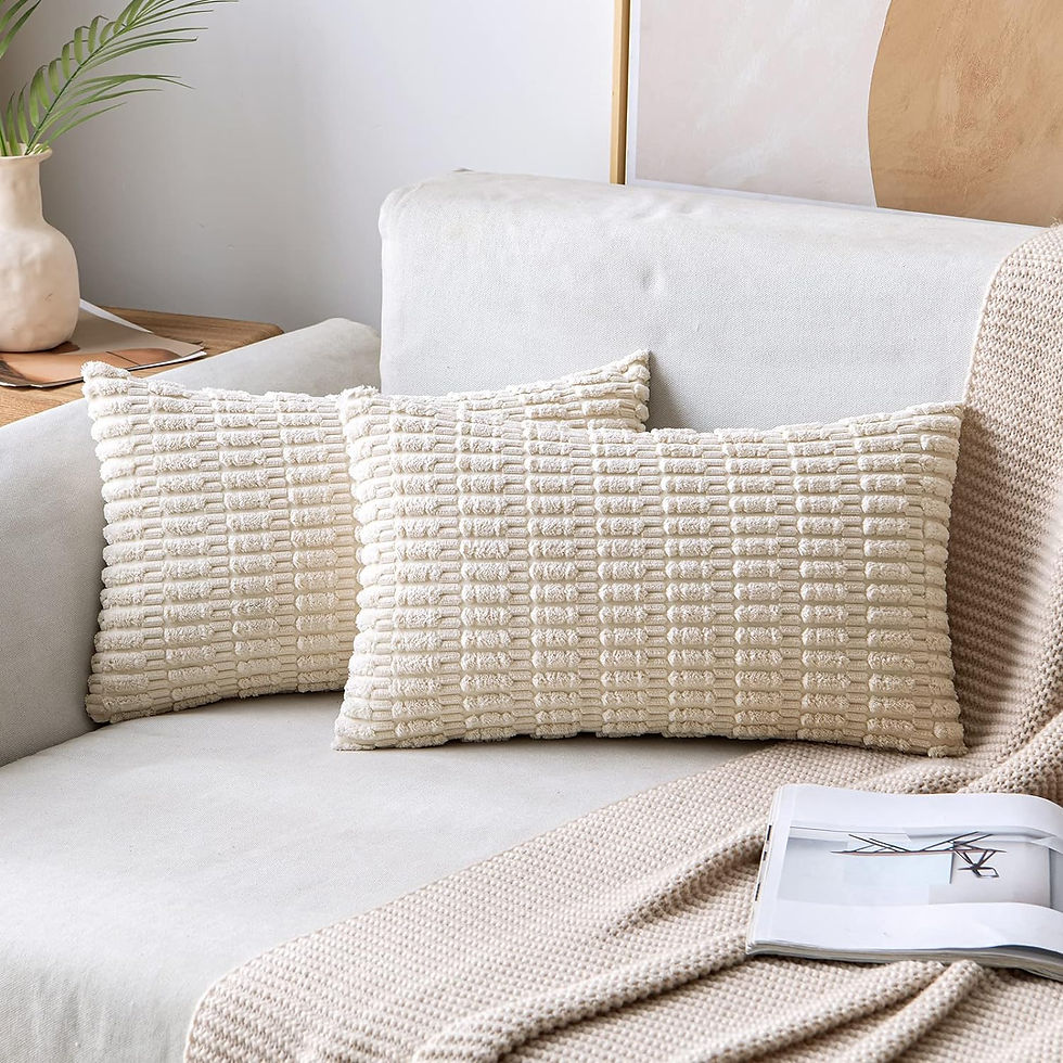 Thumbnail: MIULEE Pack of 2 Corduroy Decorative Throw Pillow Covers 18x18 Inch Soft Boho S