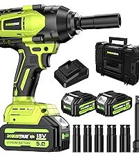Thumbnail: Cordless Impact Wrench, 406Ft-lbs (550N.m) Brushless 1/2 inch Impact Wrench, 28