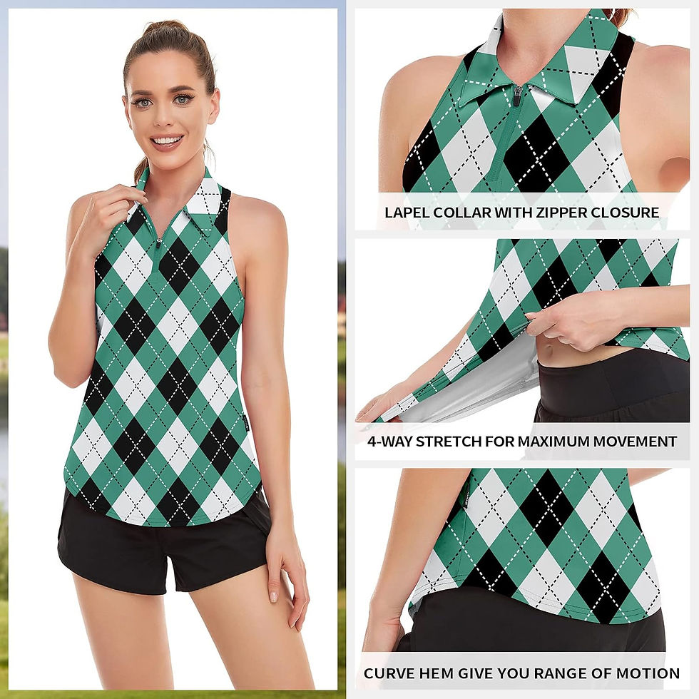 Thumbnail: Soneven Womens Sleeveless Golf Shirt Moisture Wicking Athletic Golf Tank Top Pr