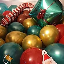 Thumbnail: Sugoiti Christmas Balloons Garland Arch Kit Tree 200PCS Red Green Metallic Gold