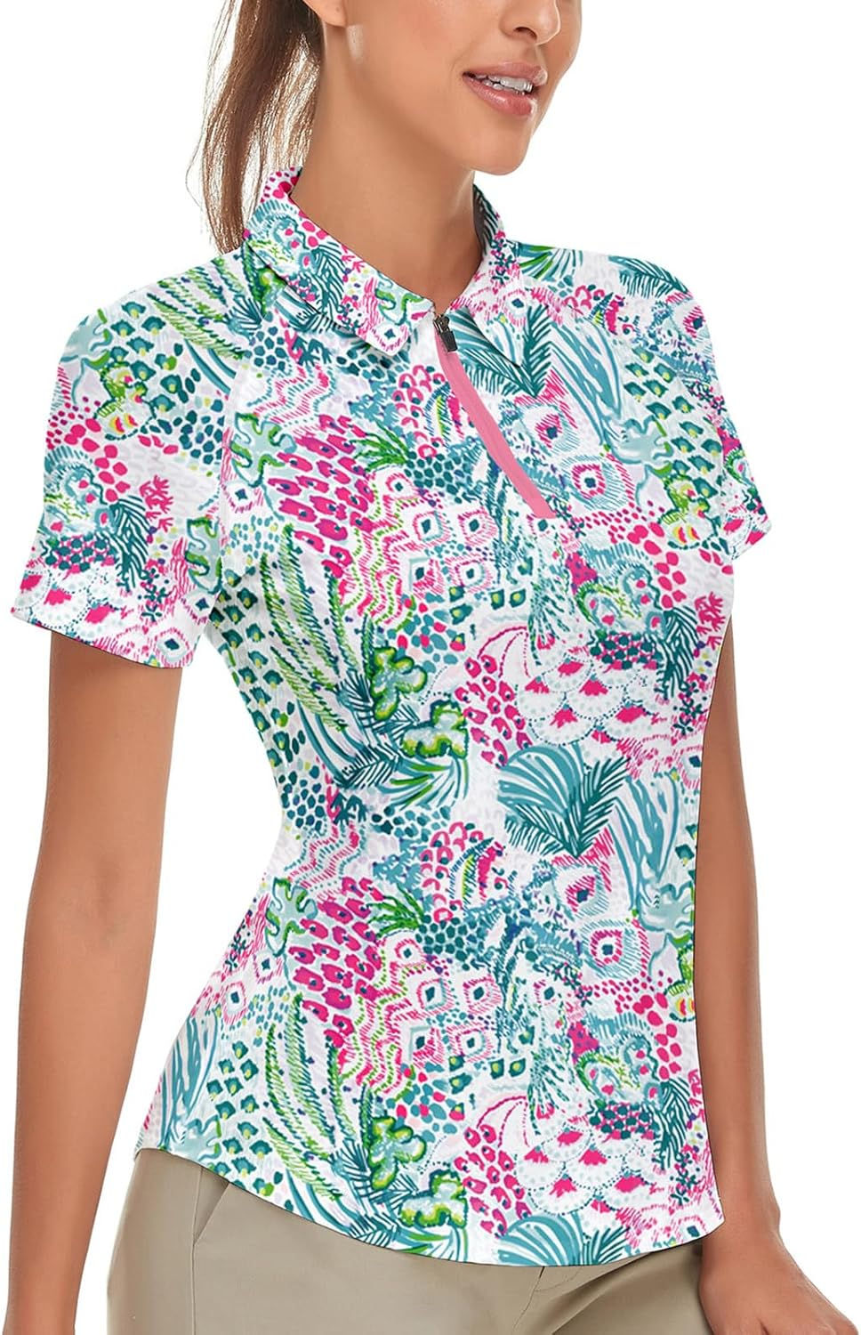 Thumbnail: Soneven Women's Short Sleeve Golf Shirt Moisture Wicking Athletic Golf Polo Shi