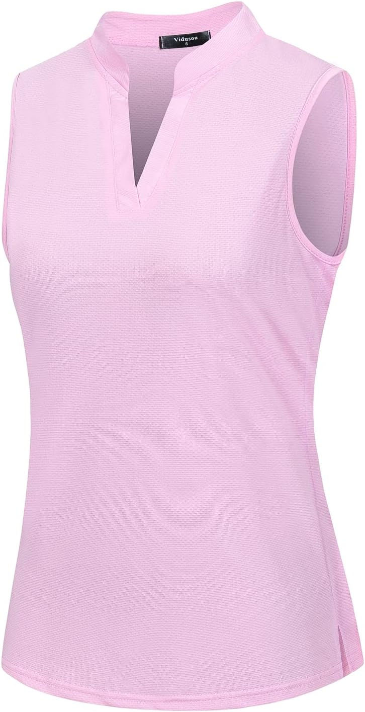 Thumbnail: Womens Sleeveless Golf Polo Shirts Lightweight Tennis Sport Tops