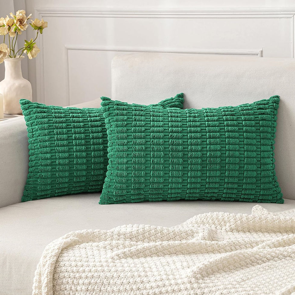 Thumbnail: MIULEE Pack of 2 Corduroy Decorative Throw Pillow Covers 18x18 Inch Soft Boho S