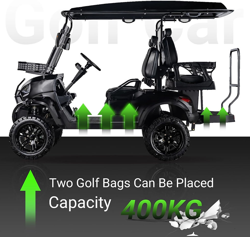 Thumbnail: Golf Cart, Powerful 5000-Watt Electric Motor 4 seat Electric Golf Cart, Built i
