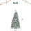 Thumbnail: 6FT Pre-Lit Spruce Snow Flocked Christmas Tree with Pine Cones, Artificial Xmas