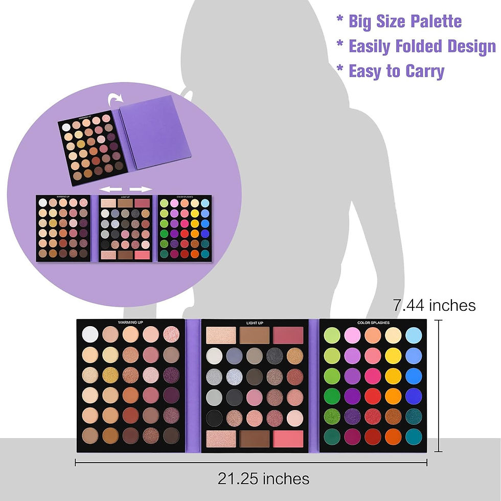 Thumbnail: UCANBE Eyeshadow Palette with 15Pcs Brushes Makeup Set, Pigmented 86 Colors Mak