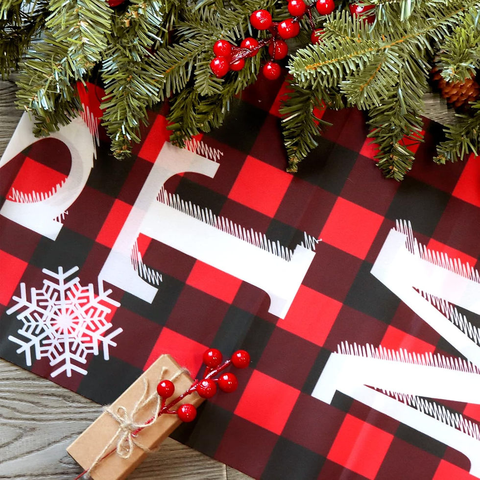 Thumbnail: Ivenf Christmas Decorations Outdoor Yard Front Porch Sign Set, Red Black Buffal
