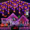 Thumbnail: KNONEW Christmas Lights Outdoor Decorations 400 LED 33ft 8 Modes Curtain Fairy 