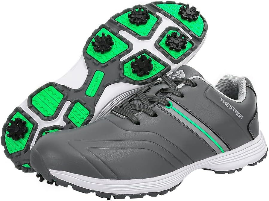 Thumbnail: Waterproof Professional Golf Shoes Men Spikes Golf Sneakers Male Outdoor Anti S