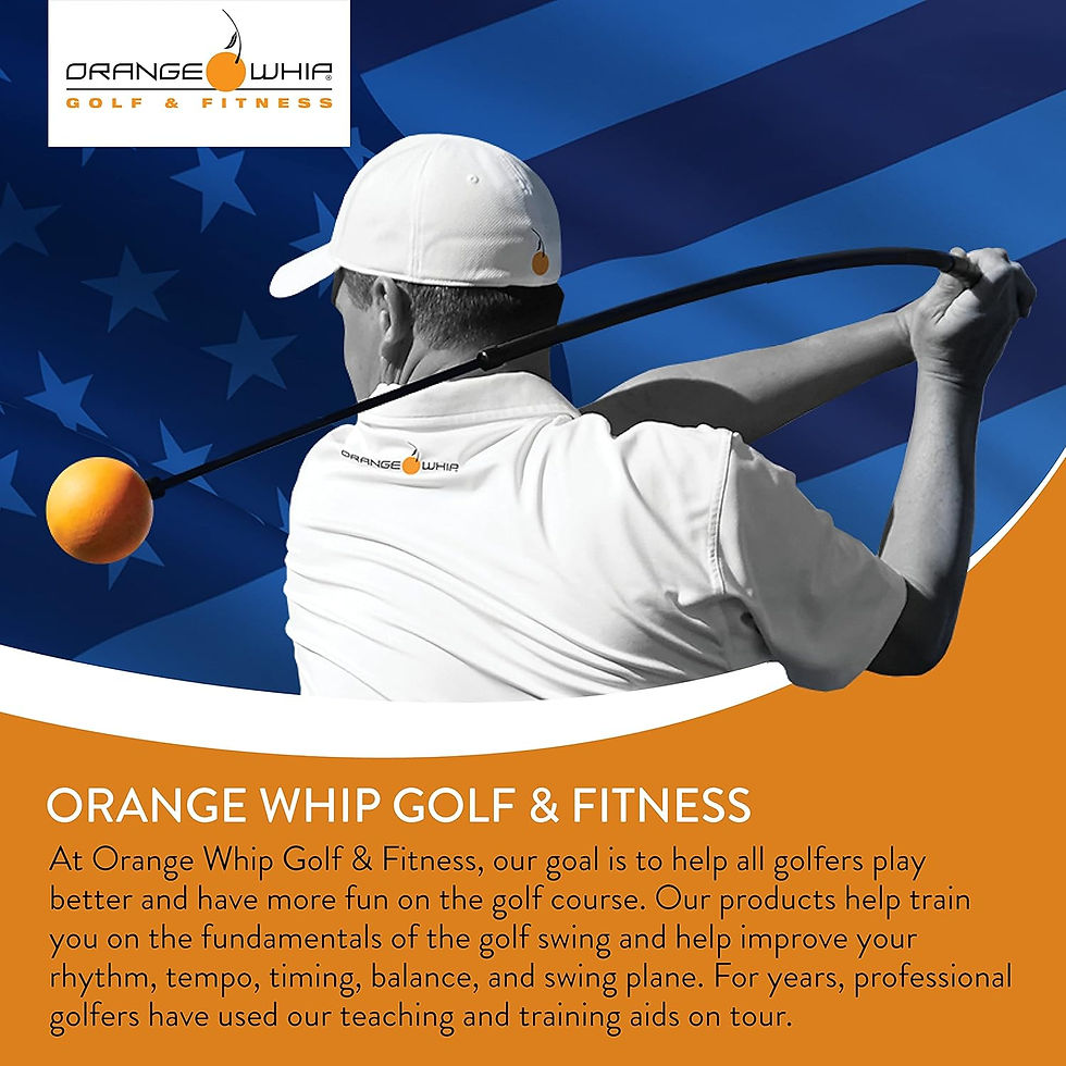 Thumbnail: Orange Whip Golf Swing Trainer Aid Patented & Made in USA for Improved Rhythm, 