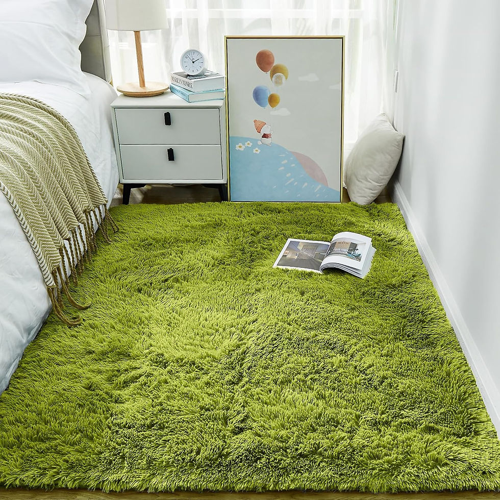 Thumbnail: Ophanie Grey and White Area Rugs for Living Room 5x7, Fluffy Shag Large Fuzzy P