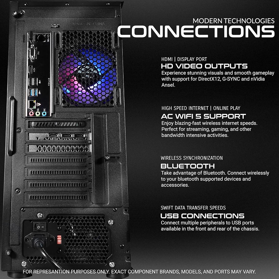 Thumbnail: T102 Vortex Gaming PC Computer Desktop - Intel Core i5 3.4GHz, 16GB RAM, GEFORC