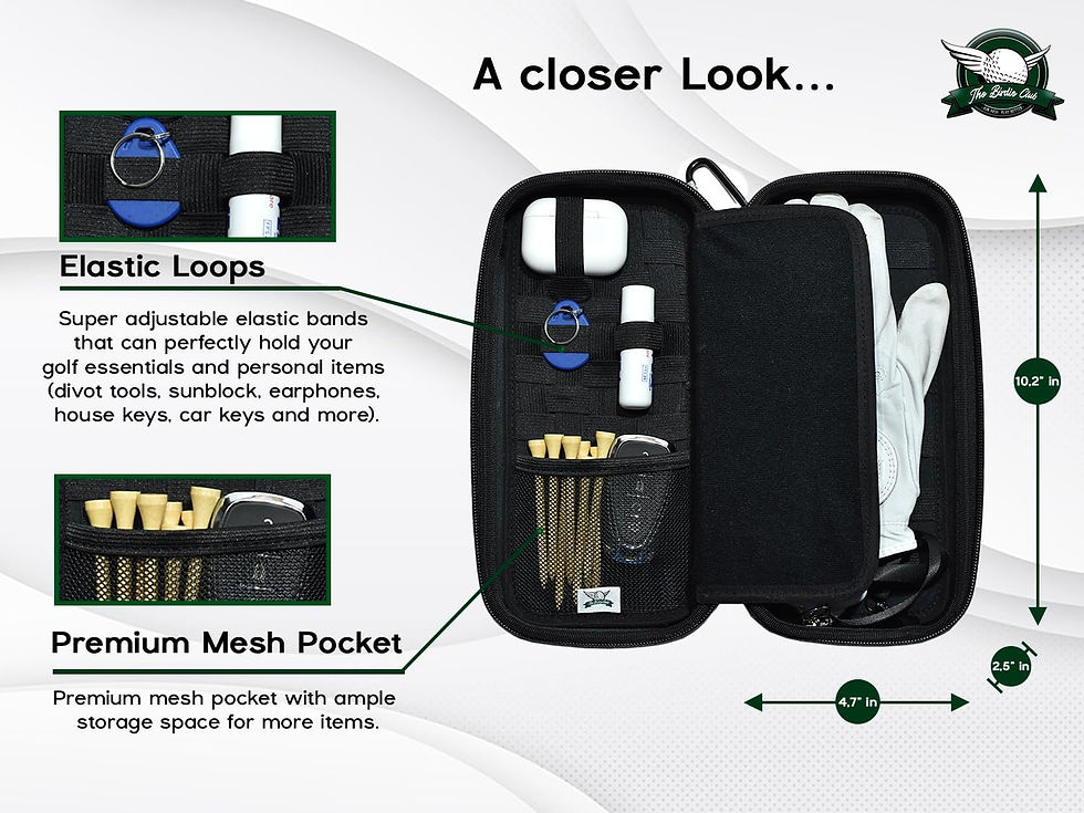 Thumbnail: Golf Glove Case - Golf Caddie Case with Phone Charging Cable Hole, Removable Gl