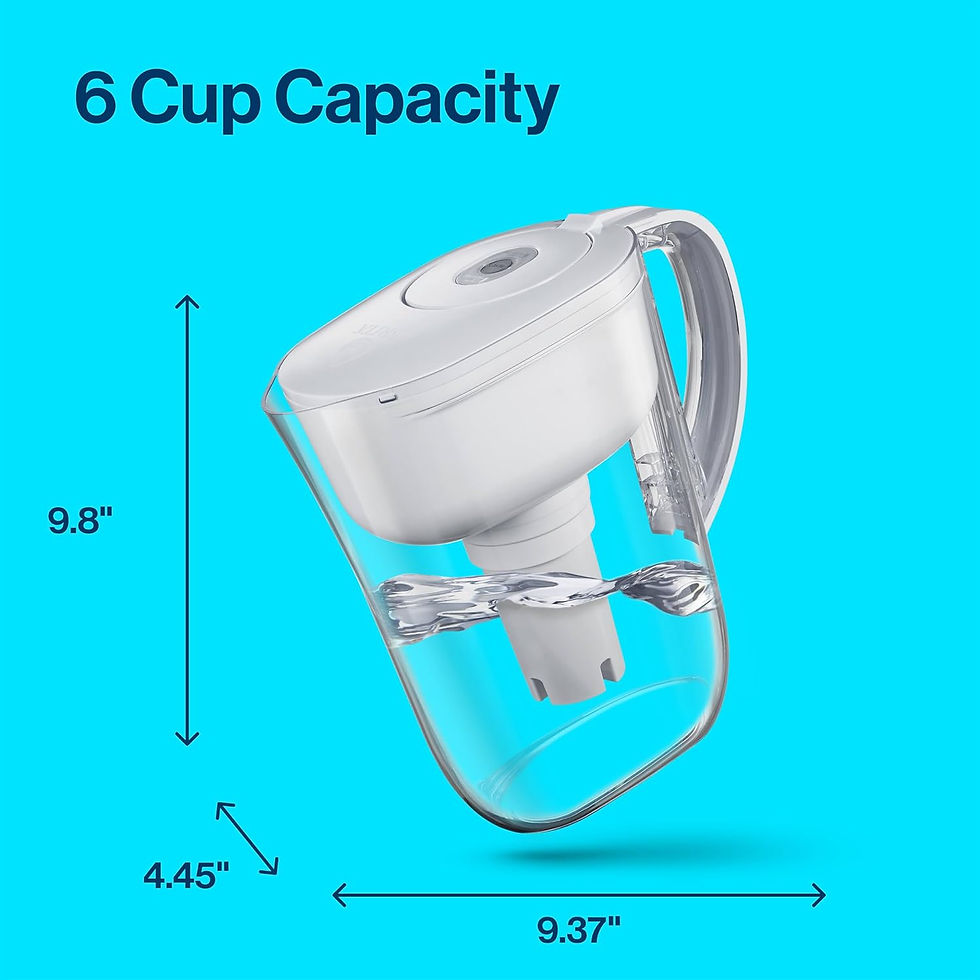 Thumbnail: Brita Metro Water Filter Pitcher with SmartLight Filter Change Indicator, BPA-F