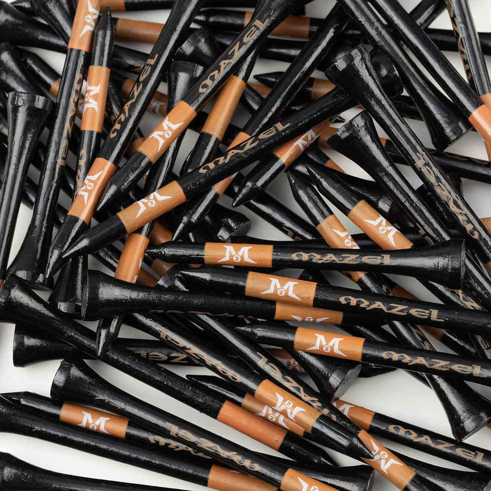 Thumbnail: MAZEL Natural Wood/Bamboo Golf Tees 2 3/4 Inch & 3 1/4 Inch,Pack 50 or 120,Redu